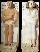 unknow artist Rahotep and Nofret from Meidoem oil on canvas